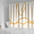 Aloha Lei Mikioi Shower Curtain Gold Polynesian Tribal Tatau Pattern