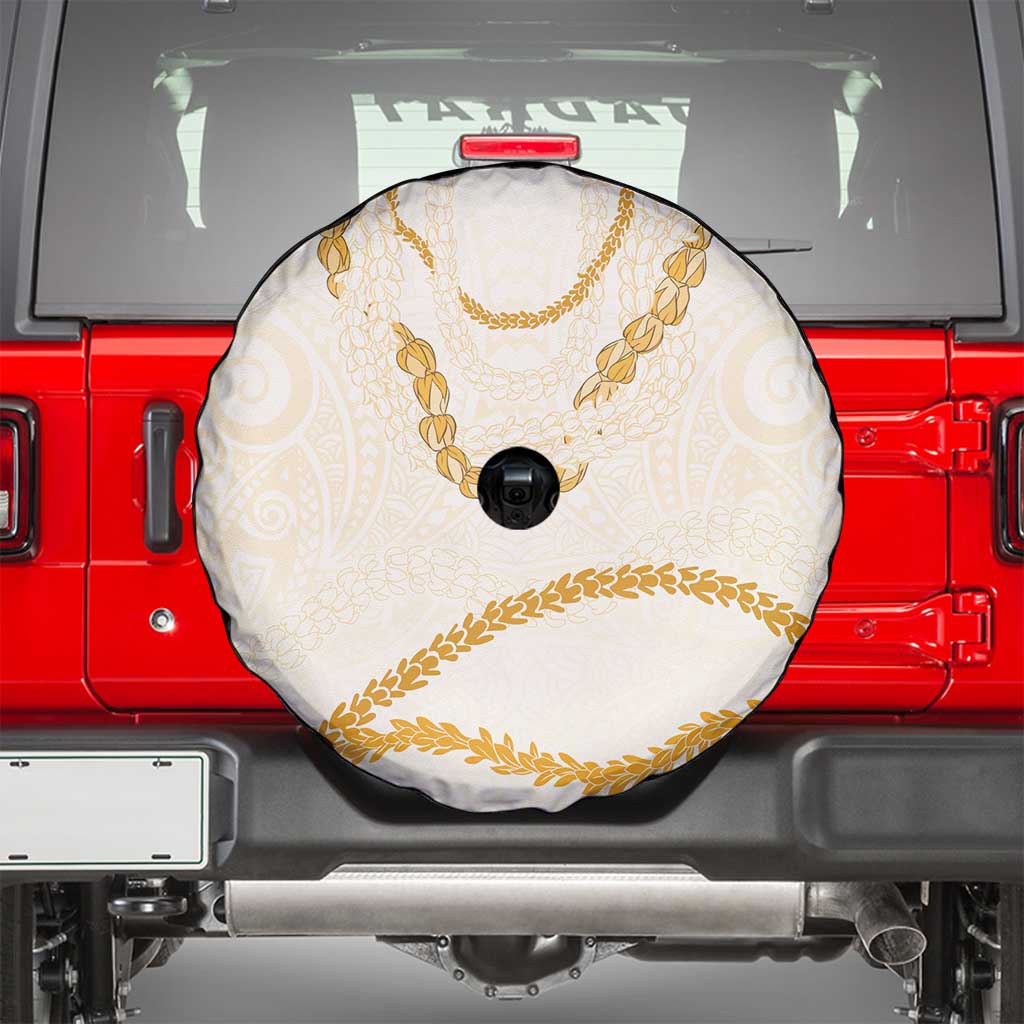 Aloha Lei Mikioi Spare Tire Cover Gold Polynesian Tribal Tatau Pattern