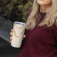 Aloha Lei Mikioi Tumbler Cup Gold Polynesian Tribal Tatau Pattern LT9 - Polynesian Pride