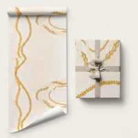 Aloha Lei Mikioi Wrapping Paper Gold Polynesian Tribal Tatau Pattern - Polynesian Pride