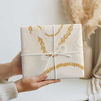 Aloha Lei Mikioi Wrapping Paper Gold Polynesian Tribal Tatau Pattern - Polynesian Pride