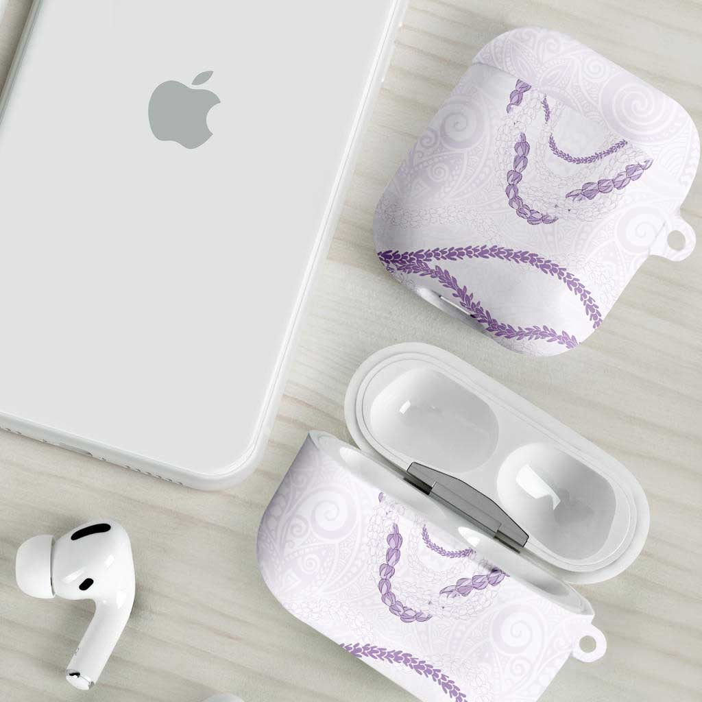 Aloha Lei Mikioi AirPods Case Purple Polynesian Tribal Tatau Pattern - Polynesian Pride