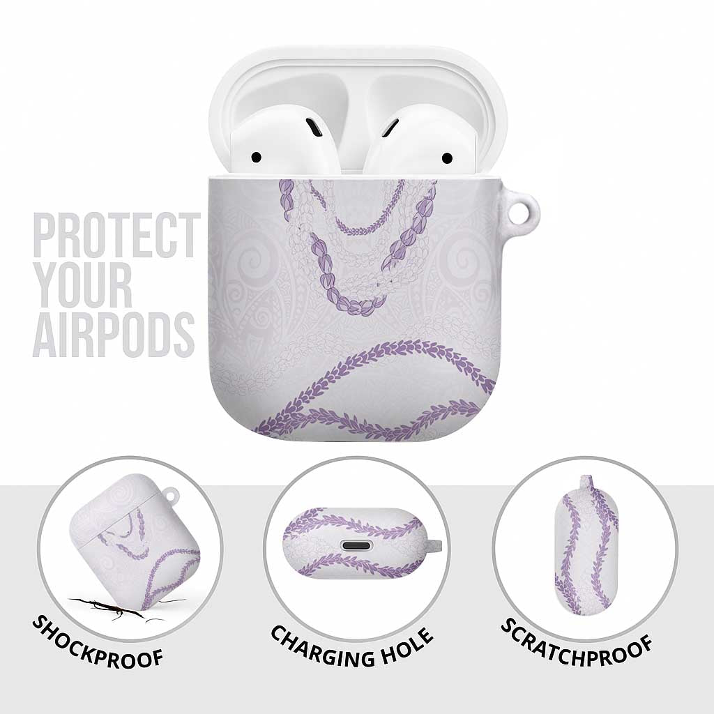 Aloha Lei Mikioi AirPods Case Purple Polynesian Tribal Tatau Pattern - Polynesian Pride