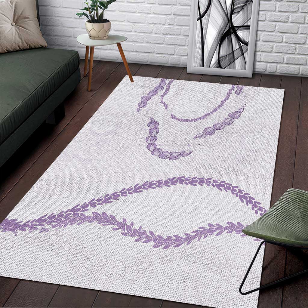 Aloha Lei Mikioi Area Rug Purple Polynesian Tribal Tatau Pattern