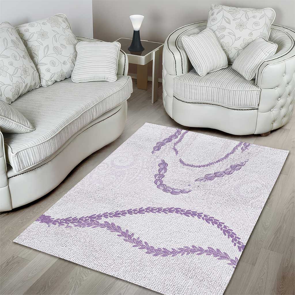 Aloha Lei Mikioi Area Rug Purple Polynesian Tribal Tatau Pattern