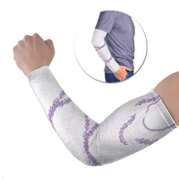Aloha Lei Mikioi Arm Sleeves Purple Polynesian Tribal Tatau Pattern - Polynesian Pride