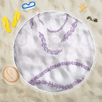 Aloha Lei Mikioi Beach Blanket Purple Polynesian Tribal Tatau Pattern
