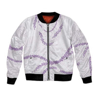 Aloha Lei Mikioi Bomber Jacket Purple Polynesian Tribal Tatau Pattern LT9 Unisex Purple - Polynesian Pride