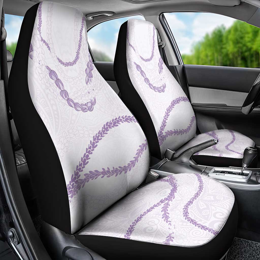 Aloha Lei Mikioi Car Seat Cover Purple Polynesian Tribal Tatau Pattern