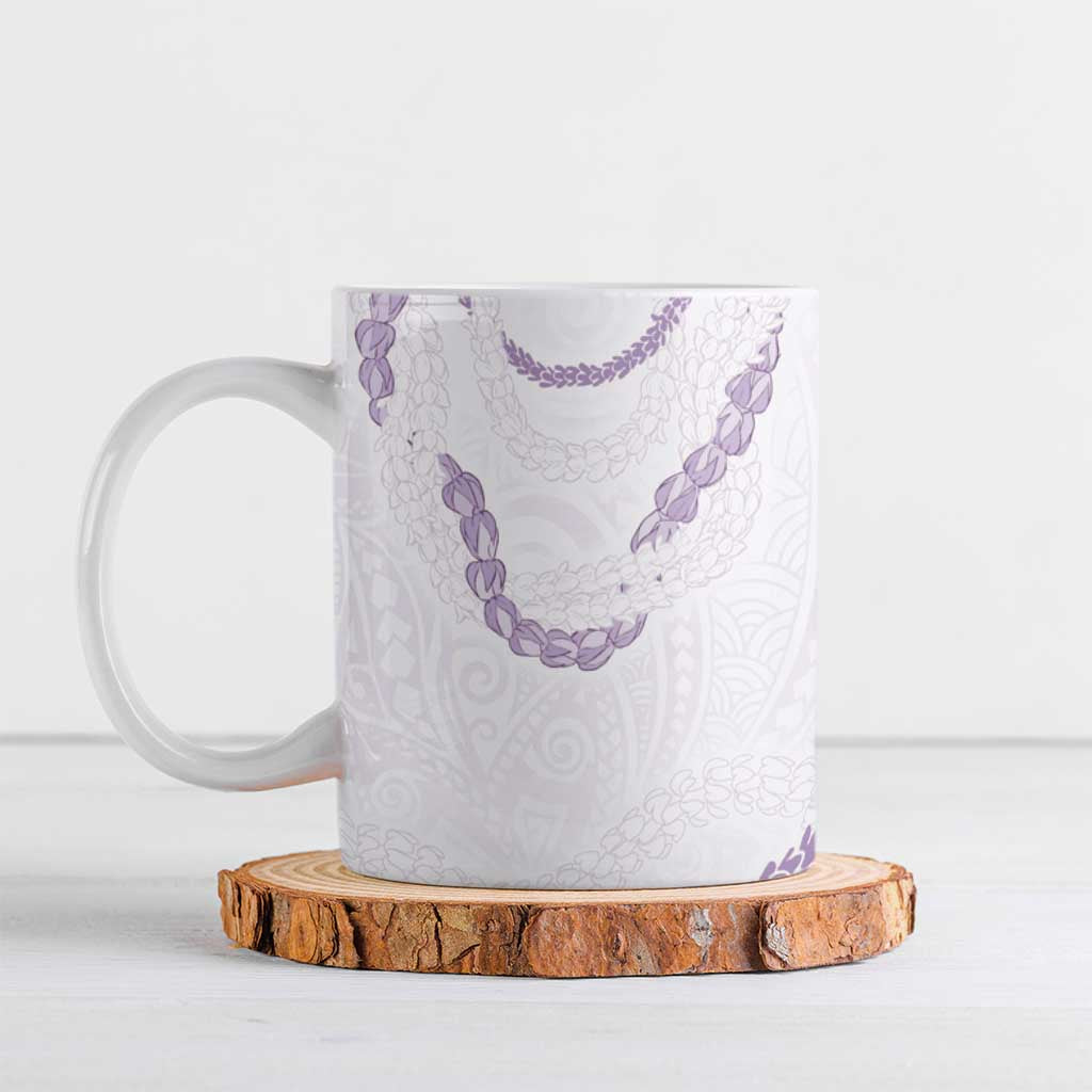 Aloha Lei Mikioi Ceramic Mug Purple Polynesian Tribal Tatau Pattern - Polynesian Pride