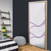 Aloha Lei Mikioi Door Cover Purple Polynesian Tribal Tatau Pattern - Polynesian Pride
