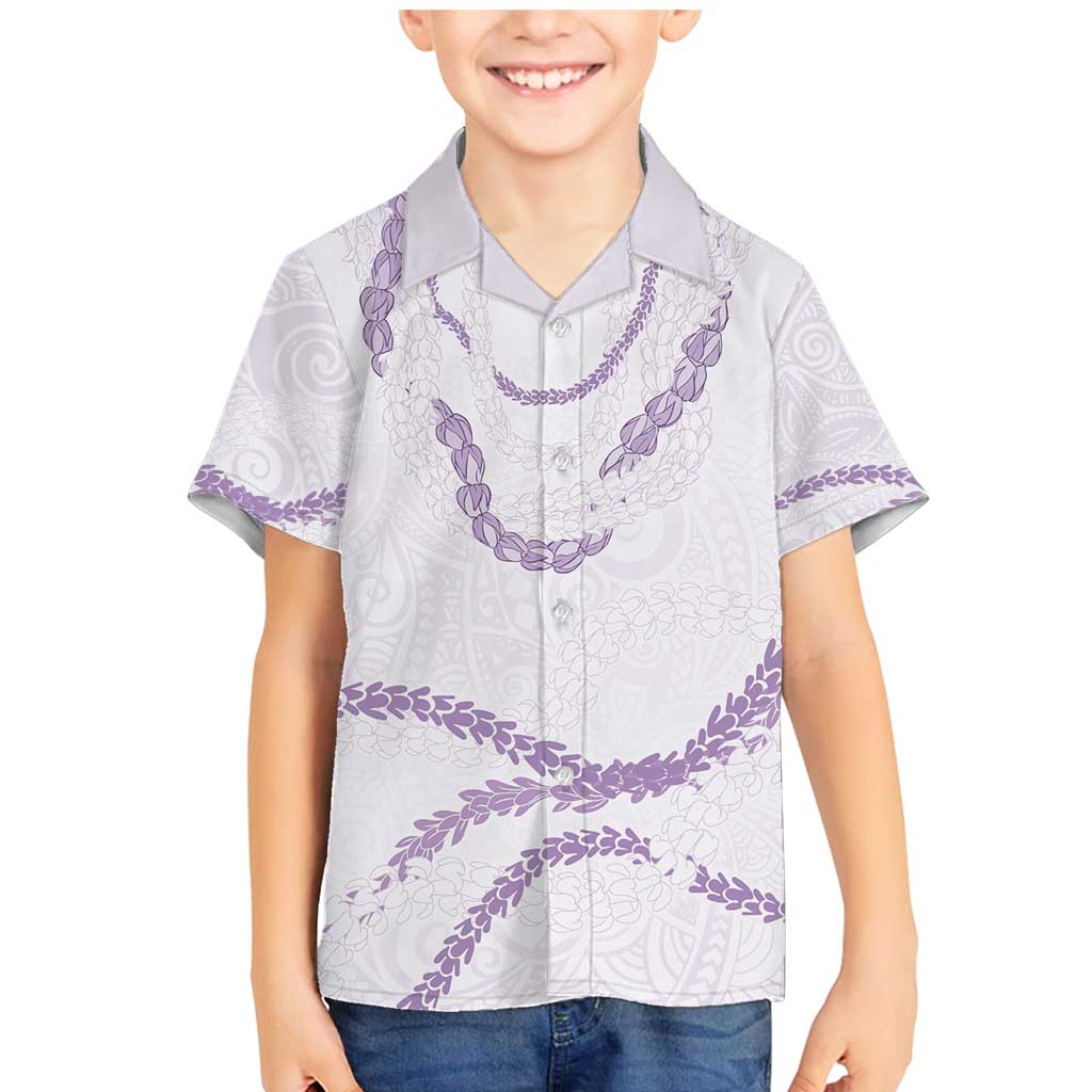 Aloha Lei Mikioi Family Matching Mermaid Dress and Hawaiian Shirt Purple Polynesian Tribal Tatau Pattern