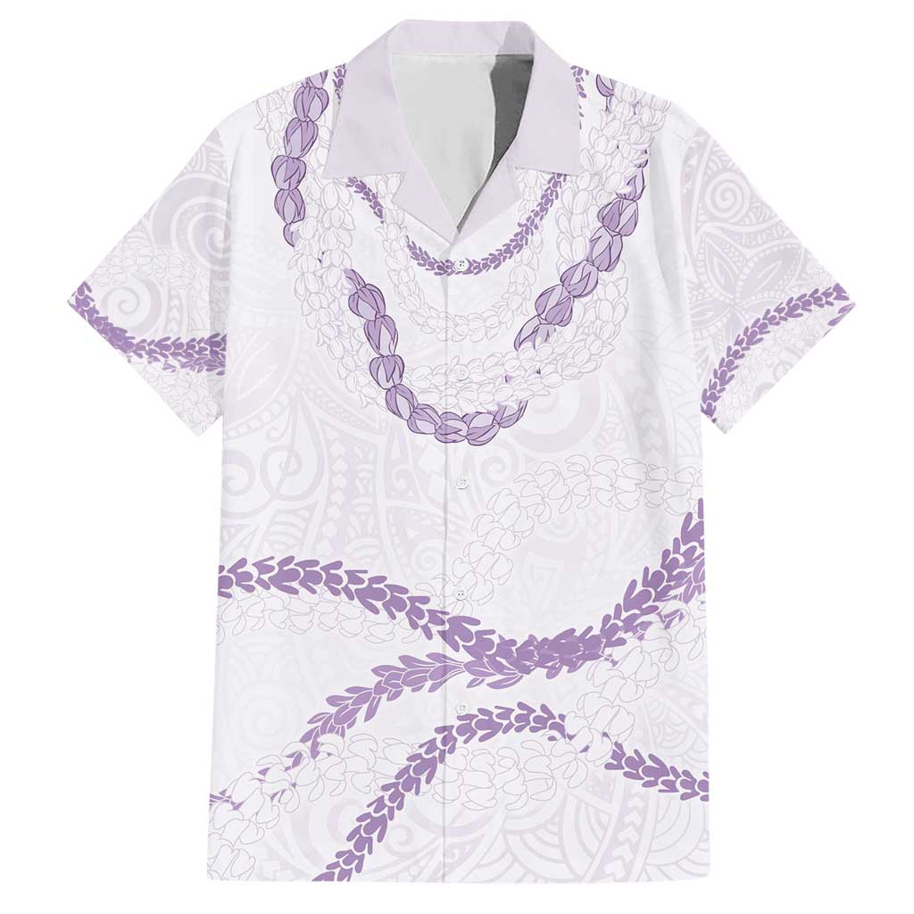 Aloha Lei Mikioi Family Matching Short Sleeve Bodycon Dress and Hawaiian Shirt Purple Polynesian Tribal Tatau Pattern