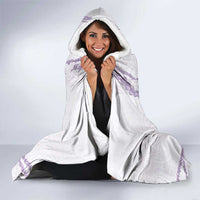 Aloha Lei Mikioi Hooded Blanket Purple Polynesian Tribal Tatau Pattern