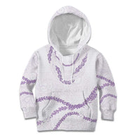 Aloha Lei Mikioi Kid Hoodie Purple Polynesian Tribal Tatau Pattern