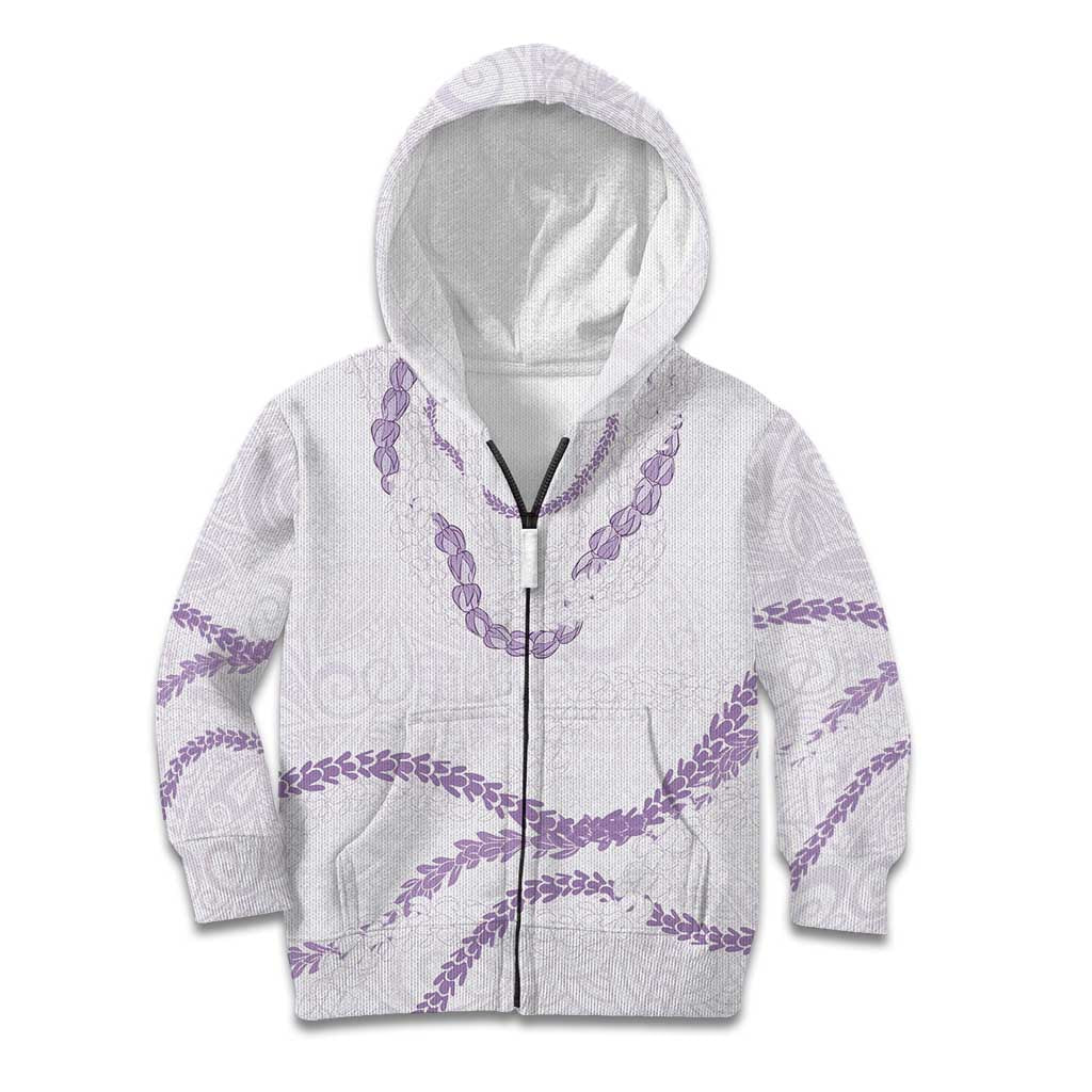 Aloha Lei Mikioi Kid Hoodie Purple Polynesian Tribal Tatau Pattern