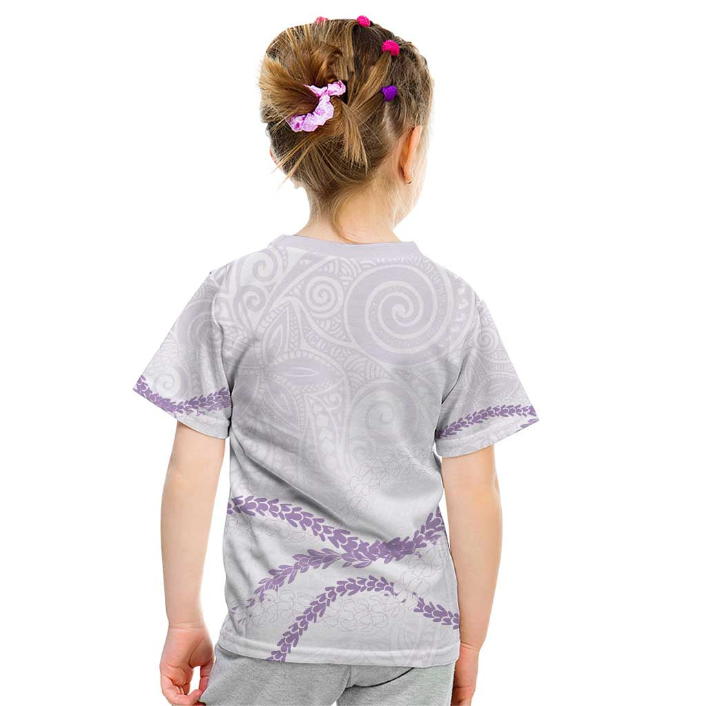 Aloha Lei Mikioi Kid T Shirt Purple Polynesian Tribal Tatau Pattern
