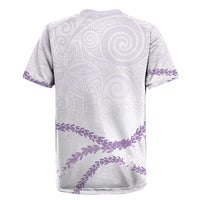 Aloha Lei Mikioi Rugby Jersey Purple Polynesian Tribal Tatau Pattern