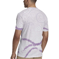 Aloha Lei Mikioi Rugby Jersey Purple Polynesian Tribal Tatau Pattern