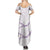 Aloha Lei Mikioi Summer Maxi Dress Purple Polynesian Tribal Tatau Pattern