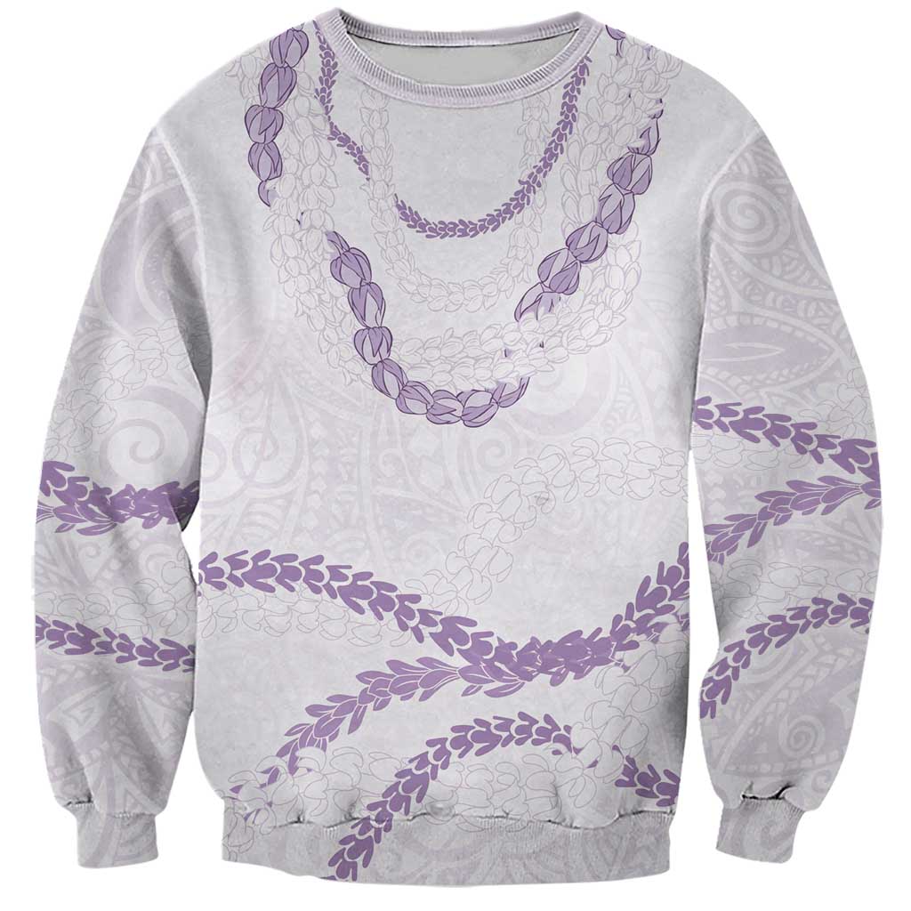 Aloha Lei Mikioi Sweatshirt Purple Polynesian Tribal Tatau Pattern