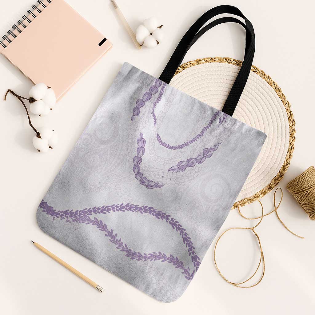 Aloha Lei Mikioi Tote Bag Purple Polynesian Tribal Tatau Pattern LT9 Black Strap One Size Purple - Polynesian Pride