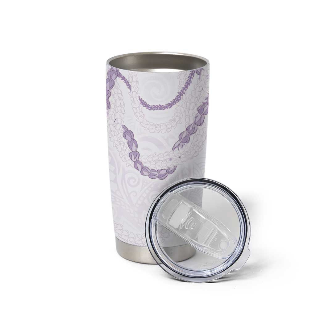 Aloha Lei Mikioi Tumbler Cup Purple Polynesian Tribal Tatau Pattern LT9 - Polynesian Pride
