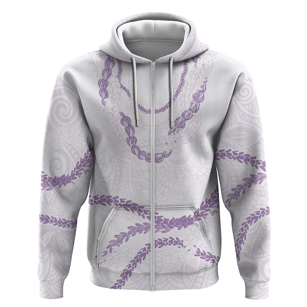 Aloha Lei Mikioi Zip Hoodie Purple Polynesian Tribal Tatau Pattern LT9 Zip Hoodie Purple - Polynesian Pride