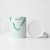 Aloha Lei Mikioi Ceramic Mug Sage Green Polynesian Tribal Tatau Pattern - Polynesian Pride