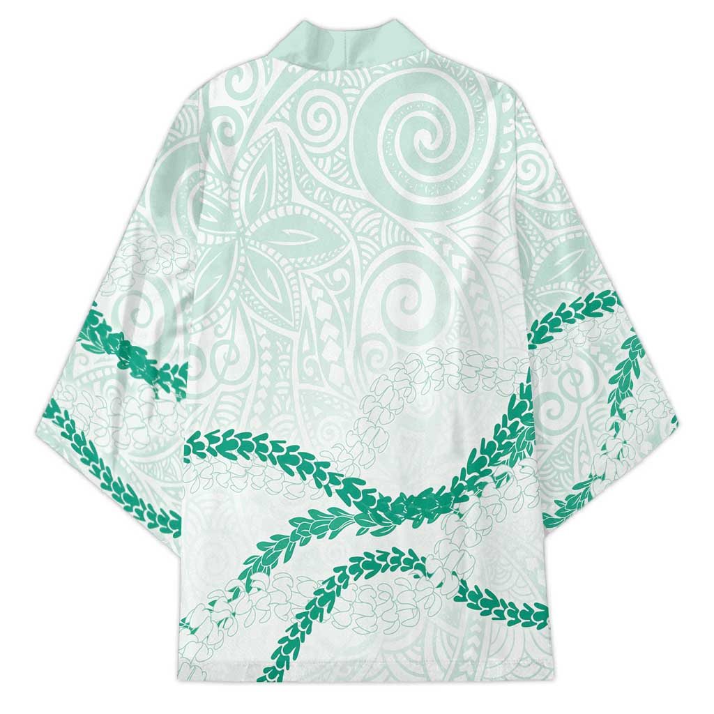 Aloha Lei Mikioi Kimono Sage Green Polynesian Tribal Tatau Pattern - Polynesian Pride