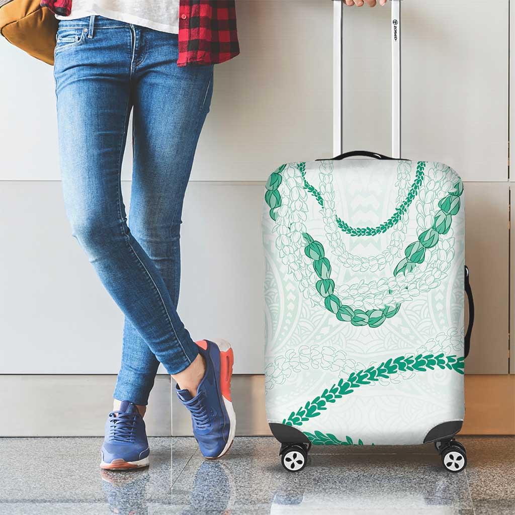 Aloha Lei Mikioi Luggage Cover Sage Green Polynesian Tribal Tatau Pattern LT9 - Polynesian Pride