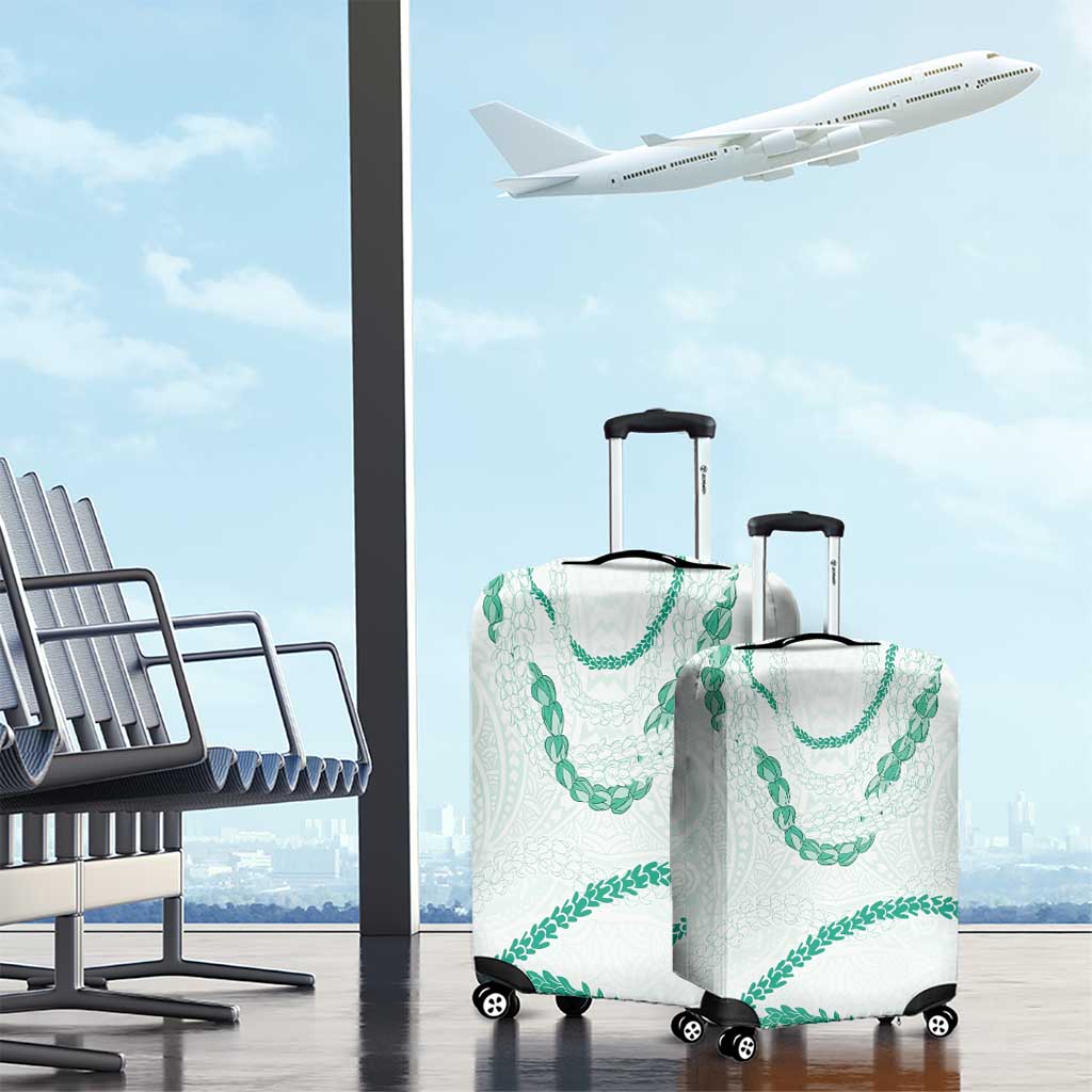 Aloha Lei Mikioi Luggage Cover Sage Green Polynesian Tribal Tatau Pattern LT9 - Polynesian Pride