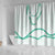 Aloha Lei Mikioi Shower Curtain Sage Green Polynesian Tribal Tatau Pattern