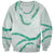 Aloha Lei Mikioi Sweatshirt Sage Green Polynesian Tribal Tatau Pattern