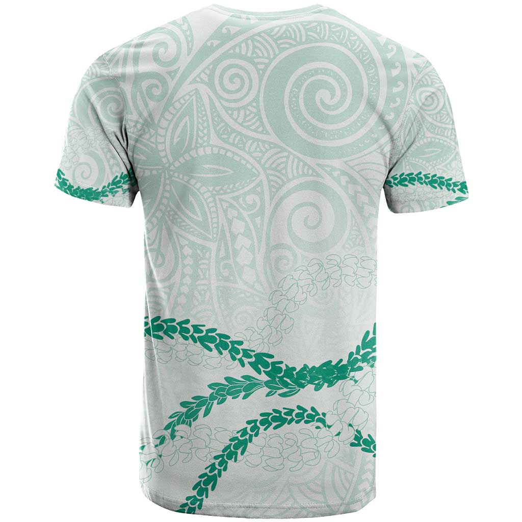 Aloha Lei Mikioi T Shirt Sage Green Polynesian Tribal Tatau Pattern