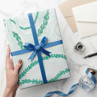 Aloha Lei Mikioi Wrapping Paper Sage Green Polynesian Tribal Tatau Pattern - Polynesian Pride