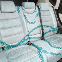 Aloha Lei Mikioi Back Car Seat Cover Teal Polynesian Tribal Tatau Pattern