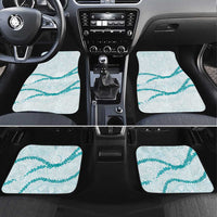 Aloha Lei Mikioi Car Mats Teal Polynesian Tribal Tatau Pattern