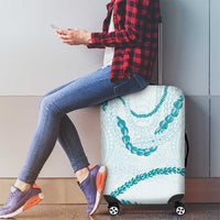 Aloha Lei Mikioi Luggage Cover Teal Polynesian Tribal Tatau Pattern LT9 - Polynesian Pride