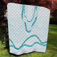 Aloha Lei Mikioi Quilt Teal Polynesian Tribal Tatau Pattern