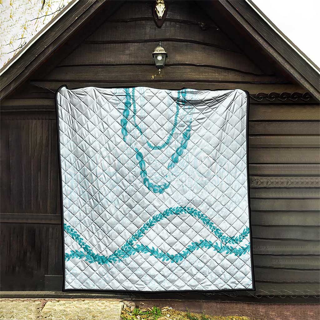Aloha Lei Mikioi Quilt Teal Polynesian Tribal Tatau Pattern