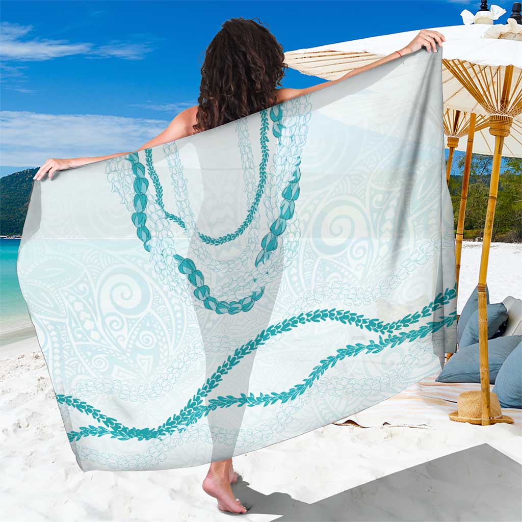 Aloha Lei Mikioi Sarong Teal Polynesian Tribal Tatau Pattern LT9 One Size 44 x 66 inches Teal - Polynesian Pride