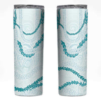 Aloha Lei Mikioi Skinny Tumbler Teal Polynesian Tribal Tatau Pattern LT9 Teal - Polynesian Pride