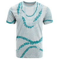 Aloha Lei Mikioi T Shirt Teal Polynesian Tribal Tatau Pattern