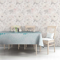 Aloha Lei Mikioi Tablecloth Teal Polynesian Tribal Tatau Pattern