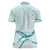 Aloha Lei Mikioi Women Polo Shirt Teal Polynesian Tribal Tatau Pattern