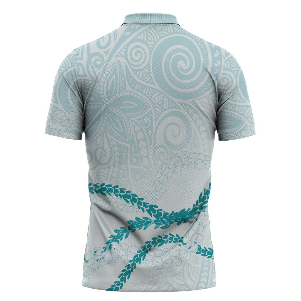 Aloha Lei Mikioi Zipper Polo Shirt Aloha Lei Mikioi - Polynesian Pride