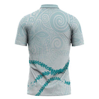 Aloha Lei Mikioi Zipper Polo Shirt Aloha Lei Mikioi - Polynesian Pride