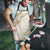 Aloha Pakalana and Puakenikeni Lei Apron Beige Hawaiian Pattern - Polynesian Pride
