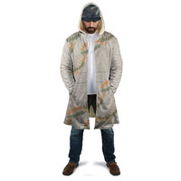 Aloha Pakalana and Puakenikeni Lei Cloak Beige Hawaiian Pattern - Polynesian Pride